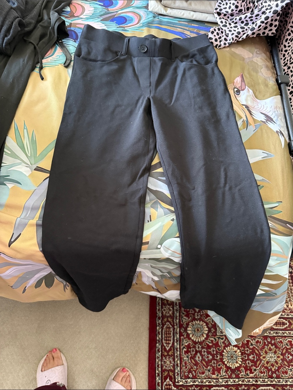 Betabrand Black Stretch Jogger Pants
